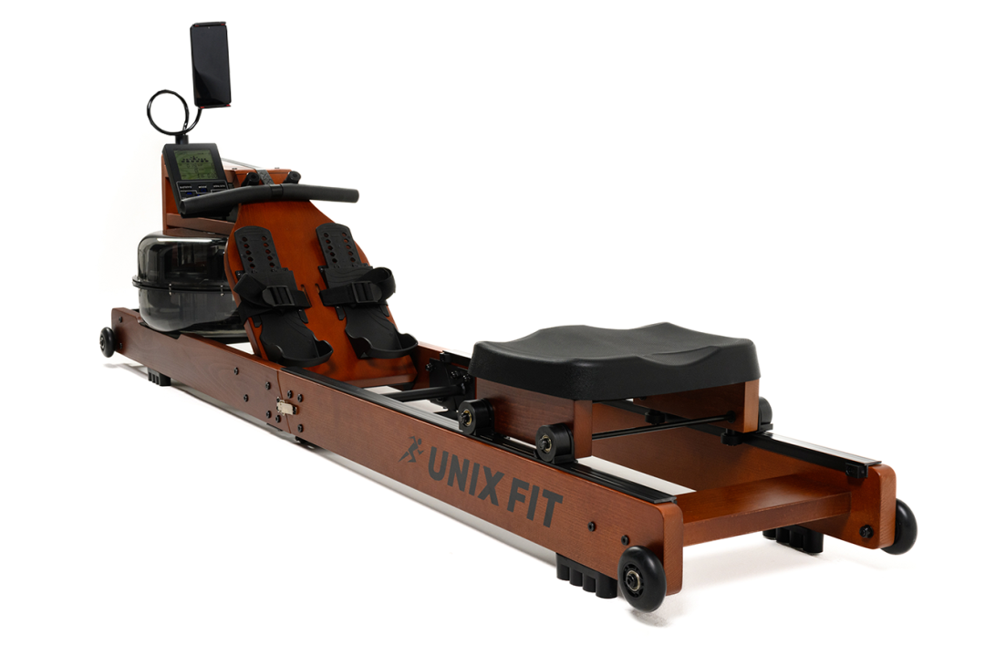 Гребной тренажер UNIX Fit Wood Rower Dark 