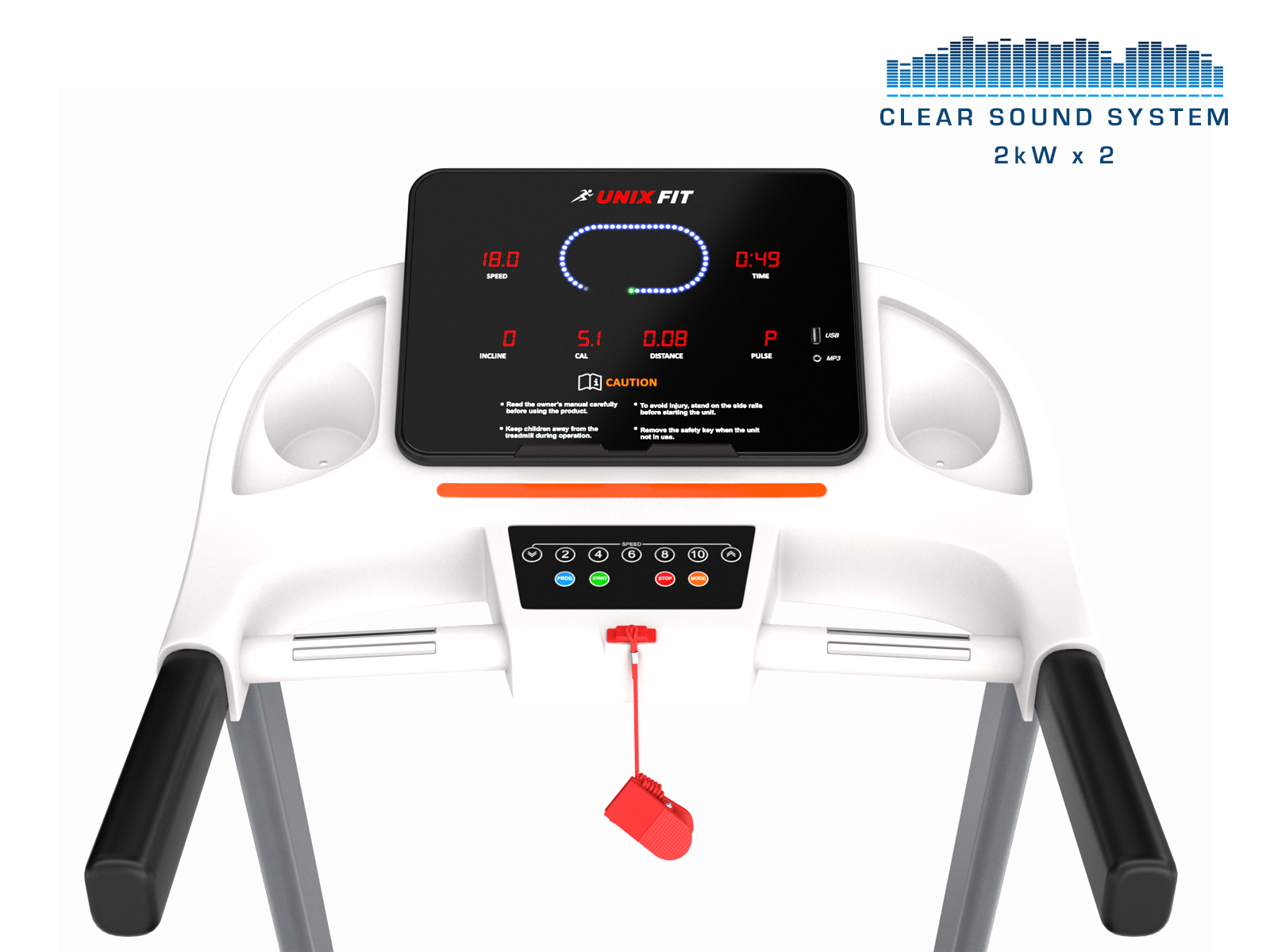 Беговая дорожка UNIXFIT ST-630R White 