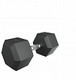 Гантель гексагональная UNIX Fit обрезиненная 20 кг